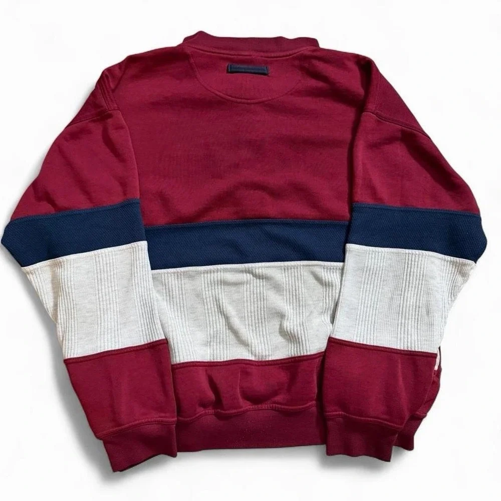 Vintage Windridge Henley Long sleeve Sweater Men's Size Large Colorblock 90s